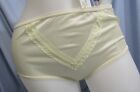 Vintage Javel Nylon and Lace Brief Panty W 24-30 in. Light Yellow NWT SZ 7