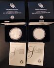 Lot Of (2) 2020 S Proof Silver Eagle coins with COA 20EM