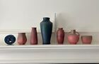 Rookwood Arts and Craft Pottery.  Lot of 6 Vases and 1 Flower Frog