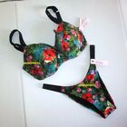 VICTORIA SECRET SWIM 36DD Shine Strap Push-Up Top Bikini Set Brazilian S M L