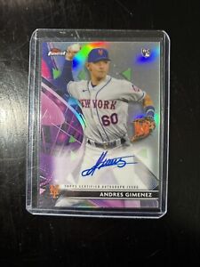 2021 Topps Finest - Finest Autographs #FA-AG Andres Gimenez NY Mets Rookie ⚾️🔥