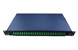 Fiber Optic Patch Panel,1U,Rackmount,24 Port Loaded SC/APC Simplex-865