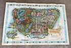 New ListingRare 1962 Disneyland Park Map Color Tourist Map Folded 30 x 44.5 inches +NICE