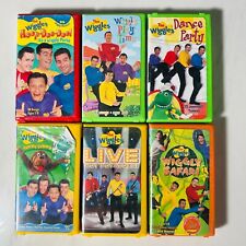 The Wiggles - Lot of 6 VHS - Hoop-Dee-Doo - Safari - Yummy Yummy - Dance Party