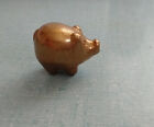 Vtg Miniature Solid Brass Good Luck Pig Figurine 1-1/2 L x 1/2