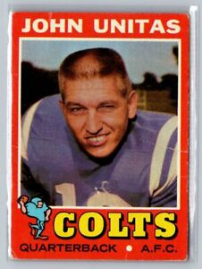1971 Topps Football Numbers  1 - 249  PICK CARDS YOU WANT
