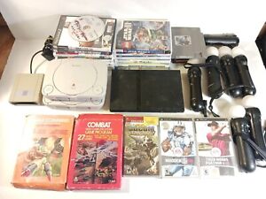 Video Game Console Game Lot AS-IS Parts Only Damaged Junk Atari PlayStation