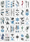 Temporary Tattoo Stickers Waterproof Long-lasting Flame Scorpions Skull 30Pcs D#