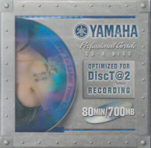Yamaha Professional Grade CD-R 80 min 700MB optimized for DiscT@2 recordings NEW