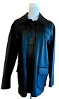 Bagatelle Black Leather Button- up Jacket Soft Leather Blazer sz M