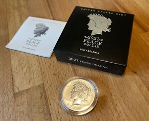 New Listing2021 Peace Dollar (P) with Box And COA 21XH