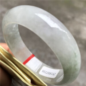 57MM Natural Icy Green Myanmar Jadeite Bracelet Jade Bangle