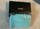 New In Box Chanel Beauty Logo Tiffany Color Cosmetic Makeup Bag Pouch💯Authentic