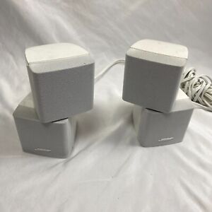 Bose Jewell Double White Cube Speakers Surround Sound Home Stereo System (2)