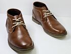 GEORGE MEMORY FOAM BROWN LACE UP CHUKKA FAUX LEATHER BOOTS SIZE 12