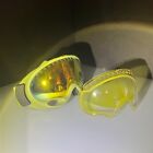 Vintage Oakley Snow Goggles Y2K Green 2 Lense Mirrored/Yellow Ski Snowboard