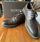 FLORSHEIM Leather Wingtip Oxfords F-Lites Mens Sz 10D Brown 13254-200
