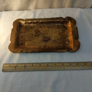 Vintage Copper Hammered Tray