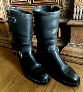 Vintage Early '90s Barney's New York Military Style Boots Size 8.5 (39 European)