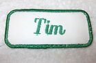 TIM USED EMBROIDERED VINTAGE SEW ON NAME PATCH TAGS ASSORTED COLORS AVAILABLE