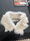 Natural White Fox Fur Collar Scarf 28”
