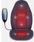 Massage Seat Cushion w/ Heat 6 Motors 2 Levels Thighs Back Chair Pad Home Office