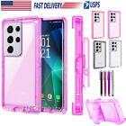 For Samsung Galaxy S21+/ S21 Ultra Shockproof Clear Case Cover/Belt Clip Holster