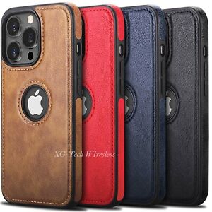 Shockproof Leather Luxury Case For iPhone 15 14 Plus 13 12 11 Pro Max Slim Cover