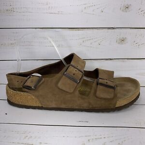 Birkenstock Milano Backstrap Sandals Mens Size 42 US Size 9-9.5 Brown Leather