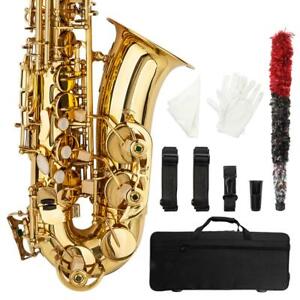 Ktaxon Professional Band Eb Alto Sax Saxophone Paint Gold w/ Case & Accessories