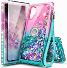 For Samsung Galaxy Note 10 10+ Plus Glitter Case Ring Holder w/ Screen Protector