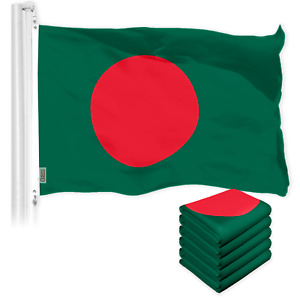 5 Pack: Bangladesh Bangladeshi Flag 3x5 Ft Printed 150D Poly, Indoor/Outdoor