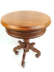1960s Mahogany Association Round Side Table Plant Stand Solid Wood 19
