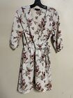 Medium Floral Dress Scobe  Brand Elbow Sleeve White Floral Free Shipping