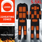 Winter Heated Jacket Underwear Suit USB Battery Electric Heating Warm Tops Pant
