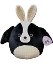 Squishmallows Rare 12 inch Nathaniel The Black Dog With Bunny Ears Plush