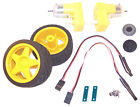 Pair of 65mm Wheels, Motors, and Encoders for Robotics Projects, 135rpm @6V