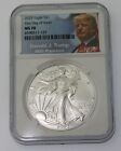 2023 $1 American Silver Eagle TRUMP LABEL First day of Issue NGC MS70