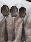 3 Vtg Small Silver Plate Serving Spoons