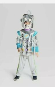 Hyde & Eek Kids Robot Outfit L Large Halloween Costume Silver New NWT