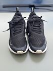 NIKE AIR MAX 270 BLACK WHITE ATHLETIC RUNNING SHOES - SIZE 7y