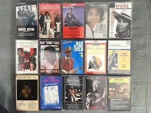 Lot of 15 Classic 60's, 70's Soul R&B Cassette Tapes - Tested