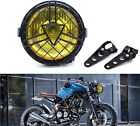 6.5'' Motorcycle Headlight Halogen +Bracket For Harley Cafe Racer Bobber Chopper