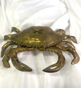 New ListingVintage Mid-Century Lovely Brass Crab Dish 17.5