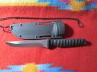8” BLACK BOOT HUNTING/SURVIVAL KNIFE W/ 4