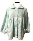 Short Robe House Coat Collection Etc Plush Fleece Turquoise Size L Womans