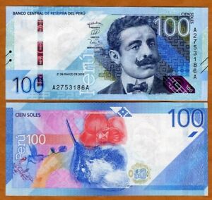 Peru, 100 Soles, 2019 (2021), P-New, UNC New Redesigned Family of Notes
