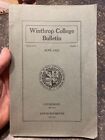 Vintage Winthrop College Bulletin June 1923 South Carolina College For Women