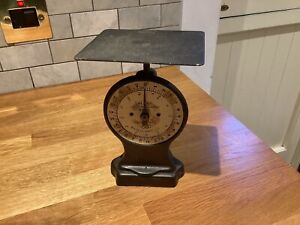 ANTIQUE SALTER POSTAL LETTER BALANCE SCALES 24 OZ PRICES IN SHILLINGS AND PENCE