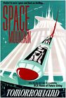 Disney Attraction Poster -  Space Mountain - Disneyland Vintage Poster